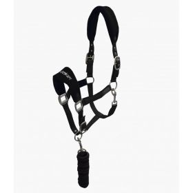 John Whitaker Club Headcollar and Leadrope Set - Black