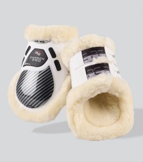 Premier Equine Carbon Pro Techno Wool Fetlock Boots - White