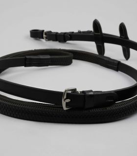 Premier Equine Cassano Rubber Grip Reins - Black