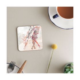 Deckled Edge Melamine Coasters - Dressage - Deckled Edge
