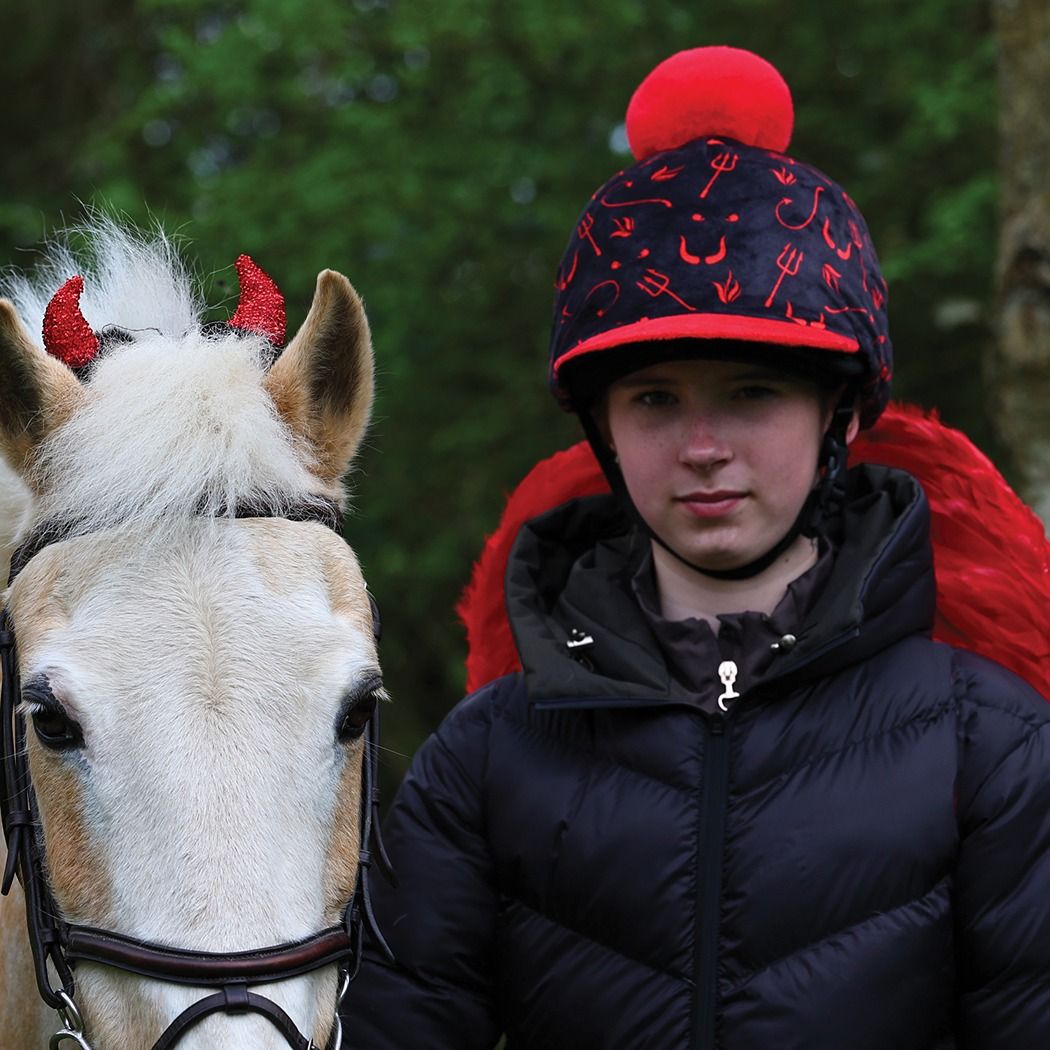 Equetech Devilish Pom Hat Silk - Equetech