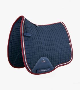 Premier Equine Close Contact European Cotton Saddle Pad Dressage Square Navy
