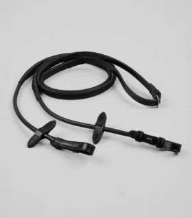 Premier Equine Finetti Rolled Leather Reins - Black