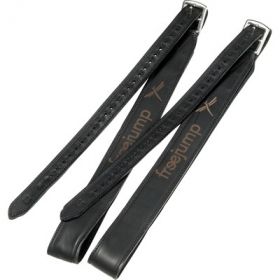Freejump Classic Wide Stirrup Leathers  Black