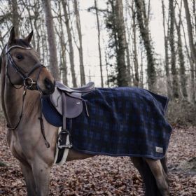 Kentucky Quarter Rug Heavy Fleece - Blue Check