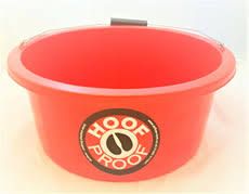 Hoof Proof Shallow Feeder/Multi Purpose Bucket 15ltr Red