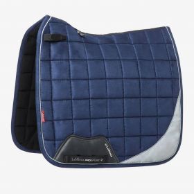 LeMieux Suede Dressage Square Reflective Navy-Small Medium - LeMieux
