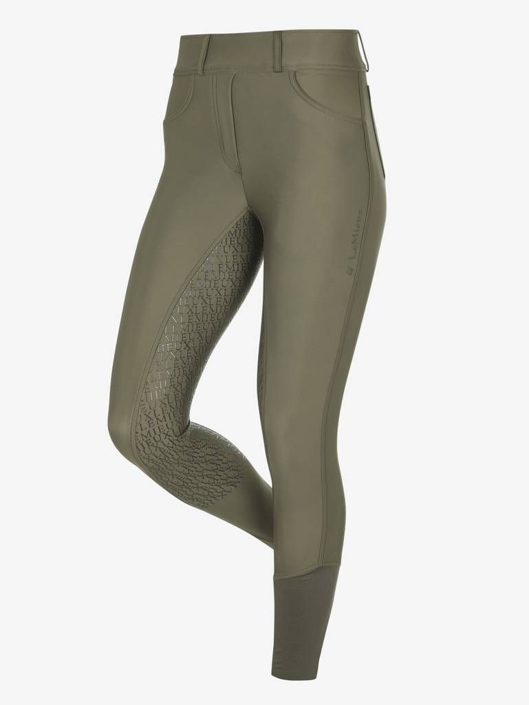 LeMieux Demi Pull On Bregging Full Seat-Khaki-26in Ladies/EU36/UK8/PS of Sweden EU34 - LeMieux