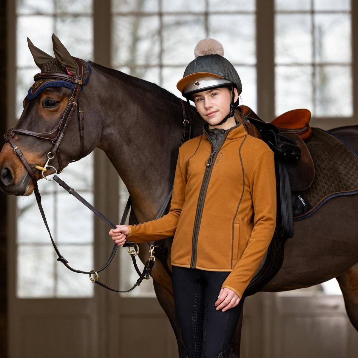 LeMieux Young Rider Felicity Fleece Zip Through - Ginger