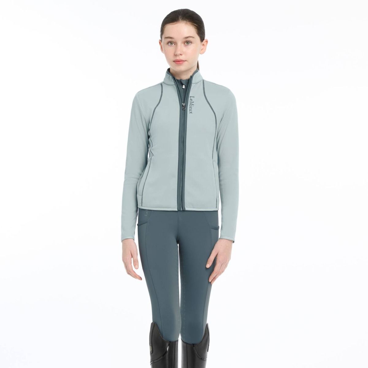 LeMieux Young Rider Felicity Fleece Zip Through - Glacier - LeMieux