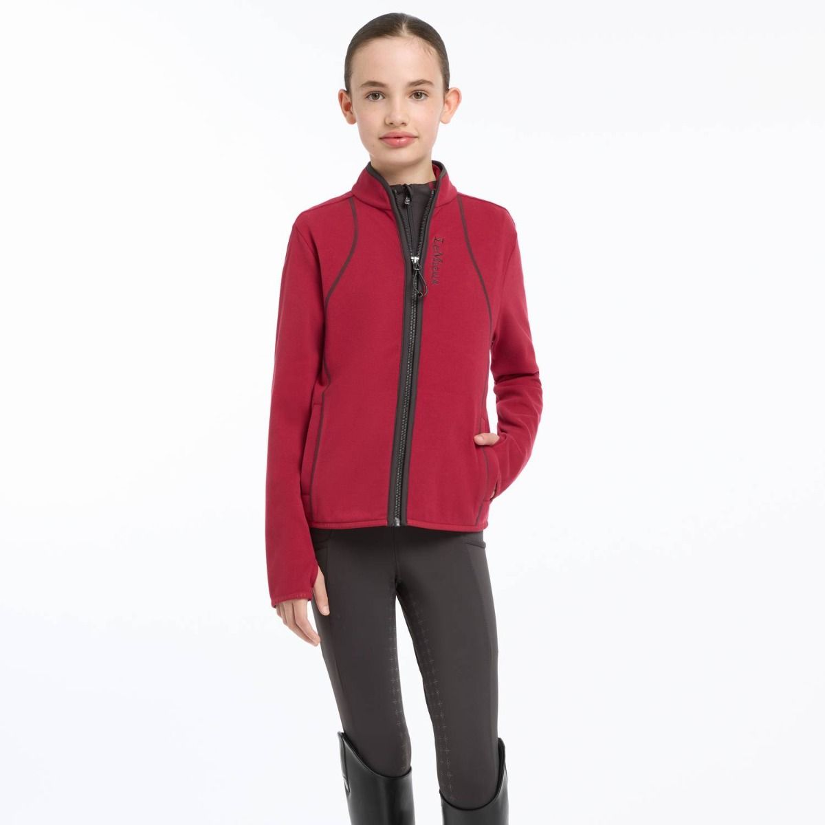 LeMieux Young Rider Felicity Fleece Zip Through - Ember
