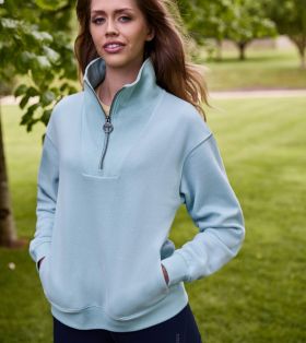 LeMieux Keira Quarter Neck Sweat - Aqua