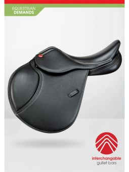 John Whitaker Barnsley Pony Saddle with Interchangeable Gullet JWS051 Black