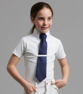 Premier Equine Luciana Girls Short Sleeve Show Shirt White -  