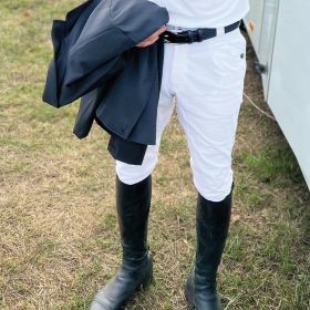 Equetech Mens Elite Breeches - White