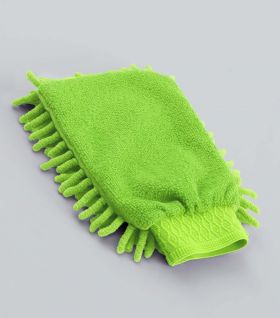 Premier Equine Microfibre Grooming Mitt - Lime