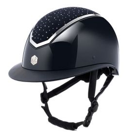Charles Owen Kylo Crystal Gloss Wide Peak - Black - Charles Owen