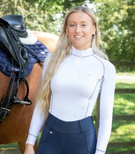 Premier Equine Ombretta Ladies Technical Riding Top White