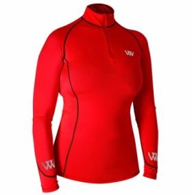 Woof Wear Performance Riding Shirts -Royal Red-Large - Woof Wear