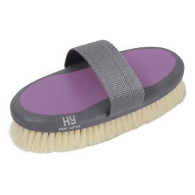 HySHINE Active Groom Goat Hair Body Brush - Vivid Merlot -  HY