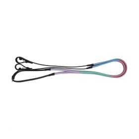 Hy Rubber Covered Training Reins Lilac/Ice Mint/Baby Pink/Baby Blue - HY