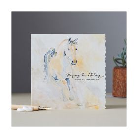 Deckled Edge Fanciful Dolomite Card Happy Birthday - Fantastic Day