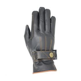 Hy5 Thinsulate™ Leather Winter Riding Gloves Black -  HY