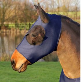 Hy Equestrian Lycra Flex Fly Mask Navy