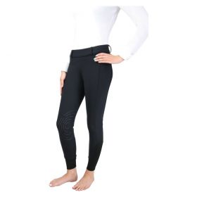 Hy Equestrian Glacial Softshell Riding Tights - Black -  HY