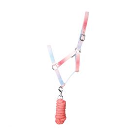 Hy Equestrian Ombre Head Collar and Lead Rope Set - Blue Coral