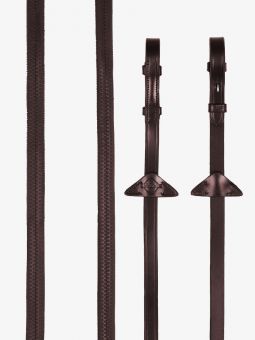 LeMieux Rubber Reins - Brown Brass -  LeMieux