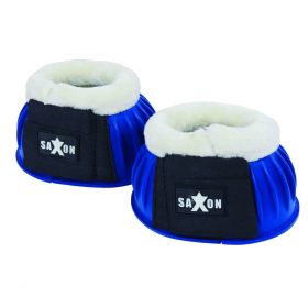 Saxon Fleece Trim Rubber Bell Boots - Navy