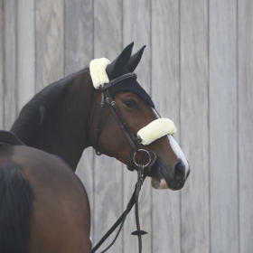 Kentucky Sheepskin Noseband Cover Natural