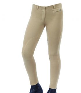 Dublin Supa-Fit Pull On Knee Patch Jodhpurs Childs Beige - Dublin