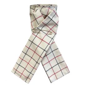 Equetech Tattersall Check Riding Stocks- Red Black