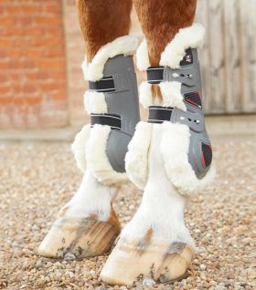Premier Equine Techno Wool Tendon Boots - Black -  Premier Equine