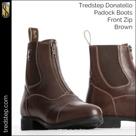 Tredstep Donatello Paddock Boots Front Zip - Black - Tredstep Ireland