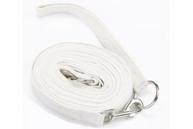 Hy Draw Reins with Clips - White - 13'