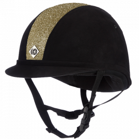 Charles Owen YR8 Sparkly Riding Hat Black - Gold