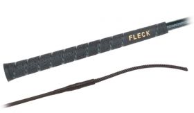 Fleck Woven Nylon Dressage Whip 110cm Black