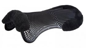 Acavallo Just Gel Lambskin Rear Riser Half Pad Black