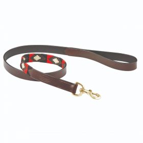 Weatherbeeta Polo Dog Lead 1.2m - Cowdray/Brown/Black/Red/White