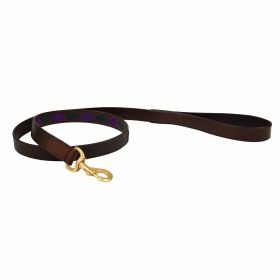 Weatherbeeta Polo Dog Lead 1.2m - Beaufort/Brown/Purple/Teal