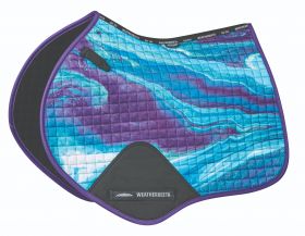Weatherbeeta Prime Marble Jump Shaped Saddle Pad-Purple-Full (Large) Clearance - WeatherBeeta