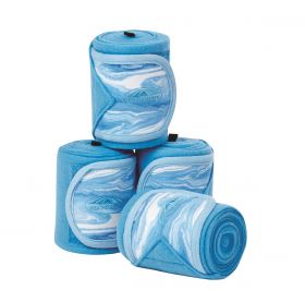Weatherbeeta Prime Marble Fleece Bandage 4 Pack-Blue Clearance - WeatherBeeta