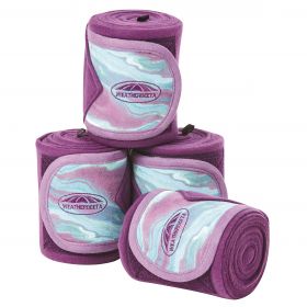 Weatherbeeta Prime Marble Fleece Bandage 4 Pack-Purple Clearance - WeatherBeeta
