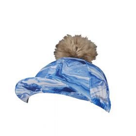 Weatherbeeta Swirl Marble Print Hat Silk - Blue - WeatherBeeta