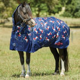 Saxon 600D Pony Combo Neck Medium Turnout Rug - Unicorn Print