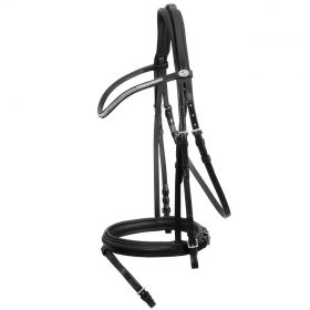 Schockemohle Classic Line Colombo Flash Bridle Black with Steel - Schockemohle