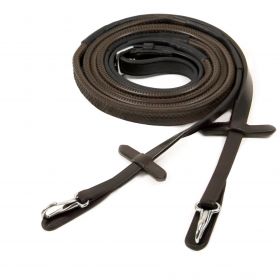 Schockemohle Neo Rubber Reins with Clip Brown